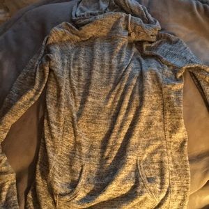 Mossimo heathered gray vowel neck hoodie